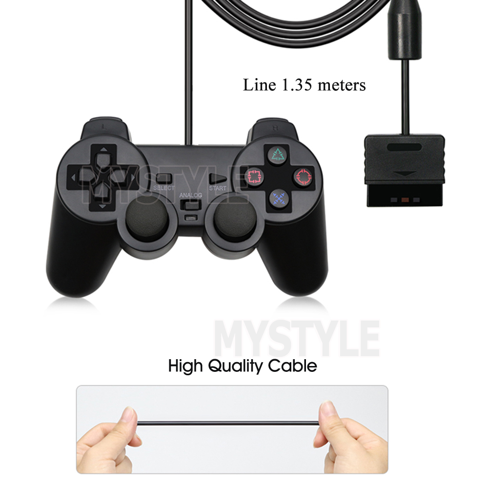 For PS2 PlayStation 2 Wire Cable Controller Dual Shock Gamepad Console Joypad eBay