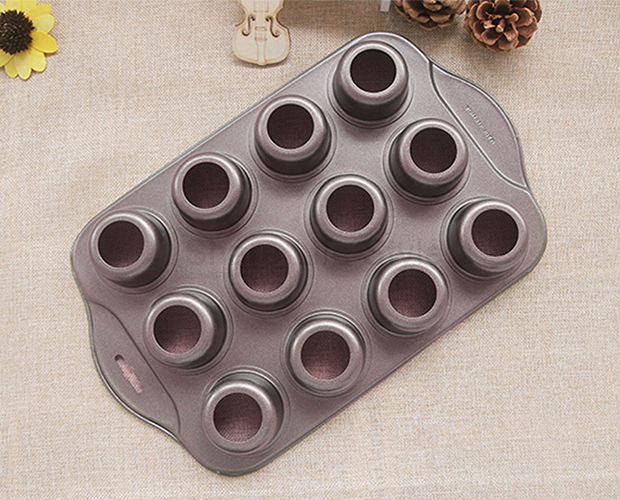 Molain 12-Pack 4 Inch Round Cake Pans - Removable Bottom Non-Stick Aluminum Cheesecake Molds