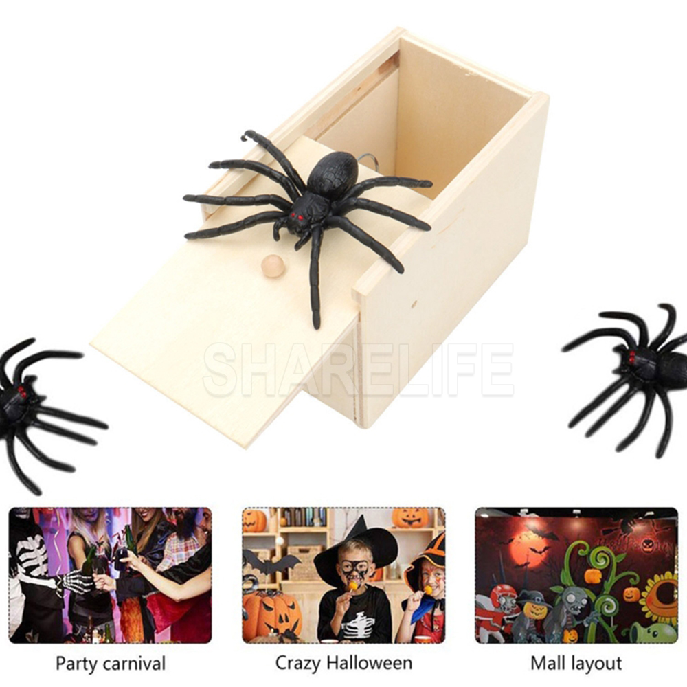 Caja Sorpresa De Araña De Goma Realista – Broma Divertida Para Halloween Y Fiestas